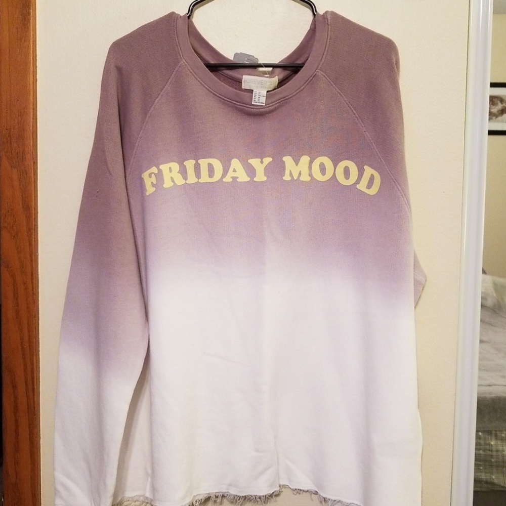 Ombre crew neck sweatshirt